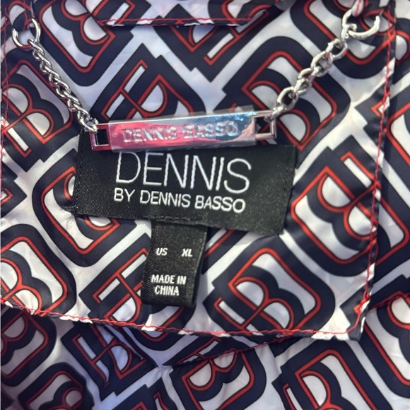 Dennis Basso Water Resistant Quilted Jacket Lining Red Fire Sz xl - Picture 3 of 8